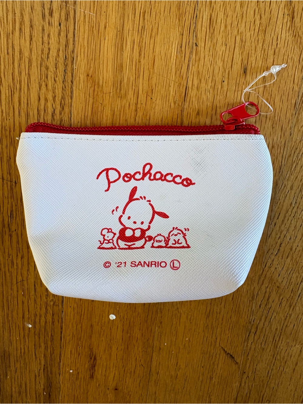 Sanrio Pochacco White and Red Zip Pouch/coin purse Accessory